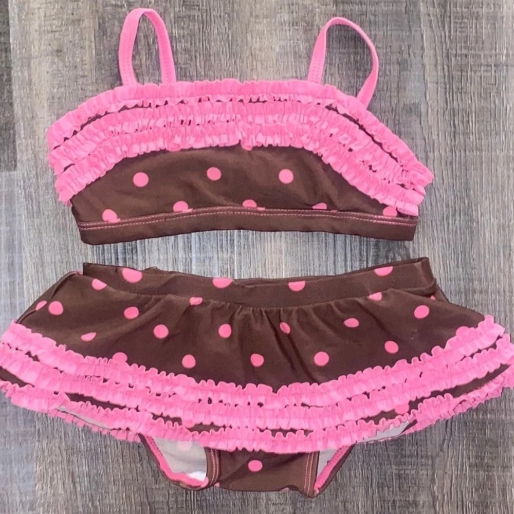 💞 Baby & Toddler Girls Size 18-24 Months Skirted Bikini Swimsuit